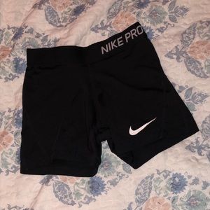 Black Nike spandex.